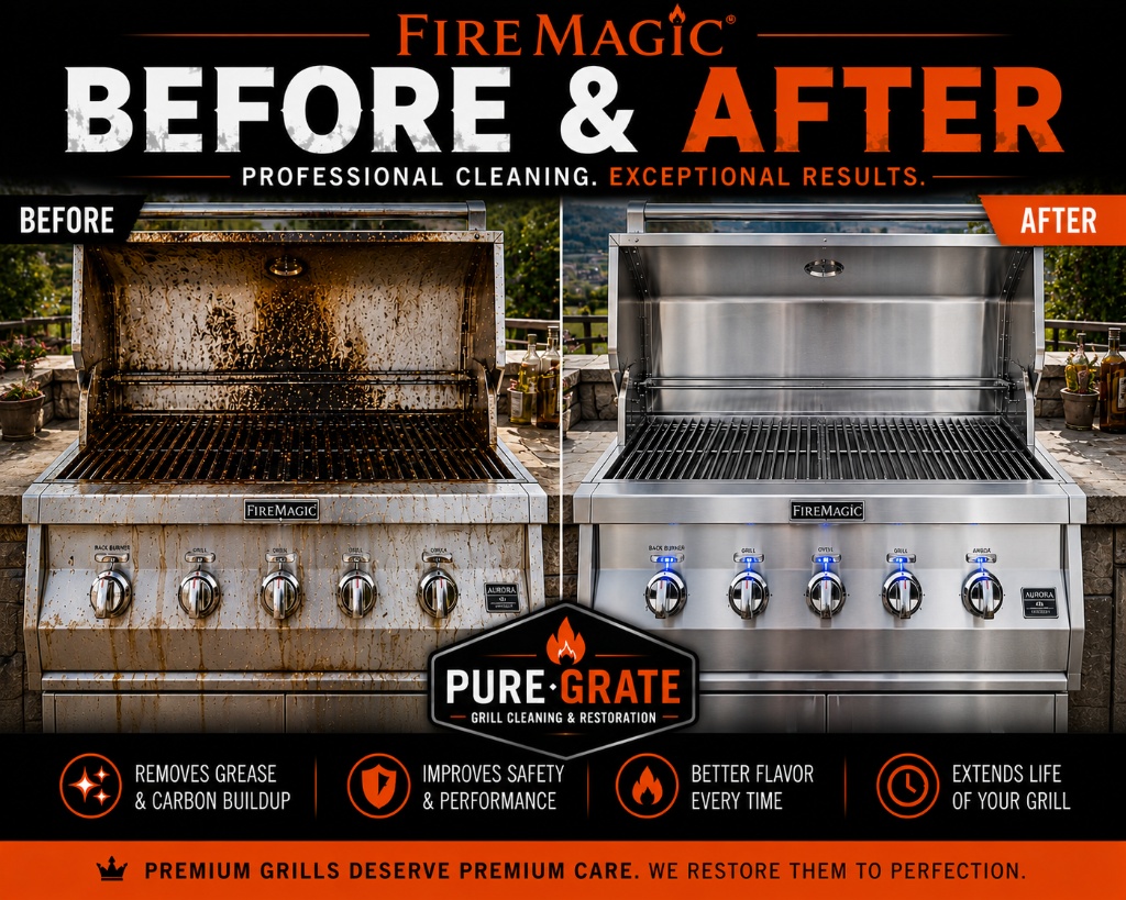 Fire Magic deep cleaning proof by Pure Grate