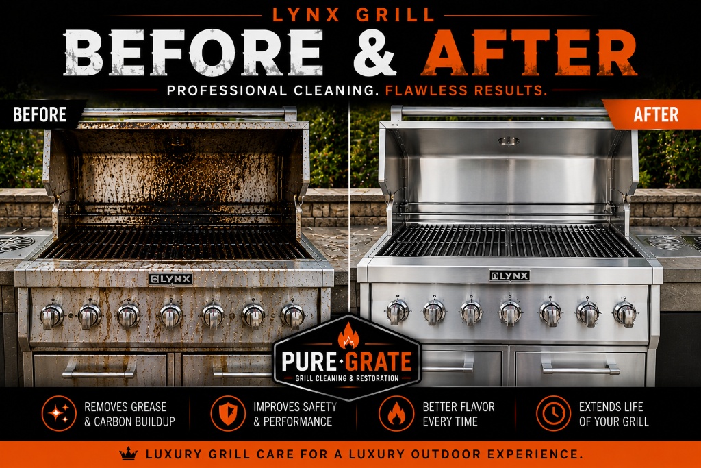 Lynx grill restoration proof by Pure Grate